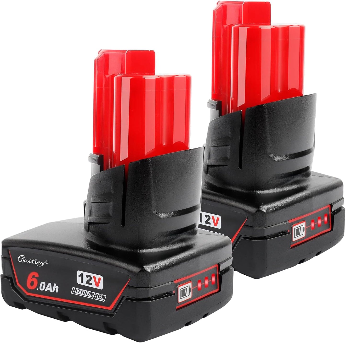 12V 6A Replacement Battery for Milwaukee Power Tools - 2 Pack