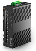 MokerLink 8 Port Gigabit Industrial DIN-Rail Ethernet Switch - Rugged