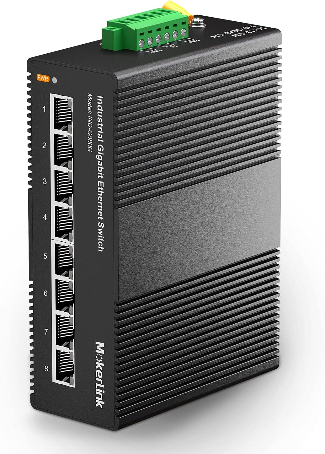 8 Port Gigabit Industrial DIN-Rail Ethernet Switch for Harsh Use