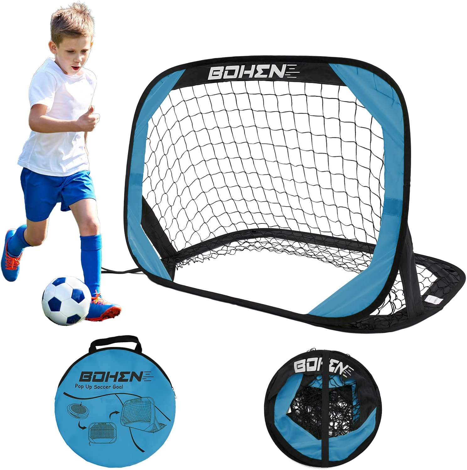 Pop Up Soccer Goals for Kids - Portable Soccer Net for Fun