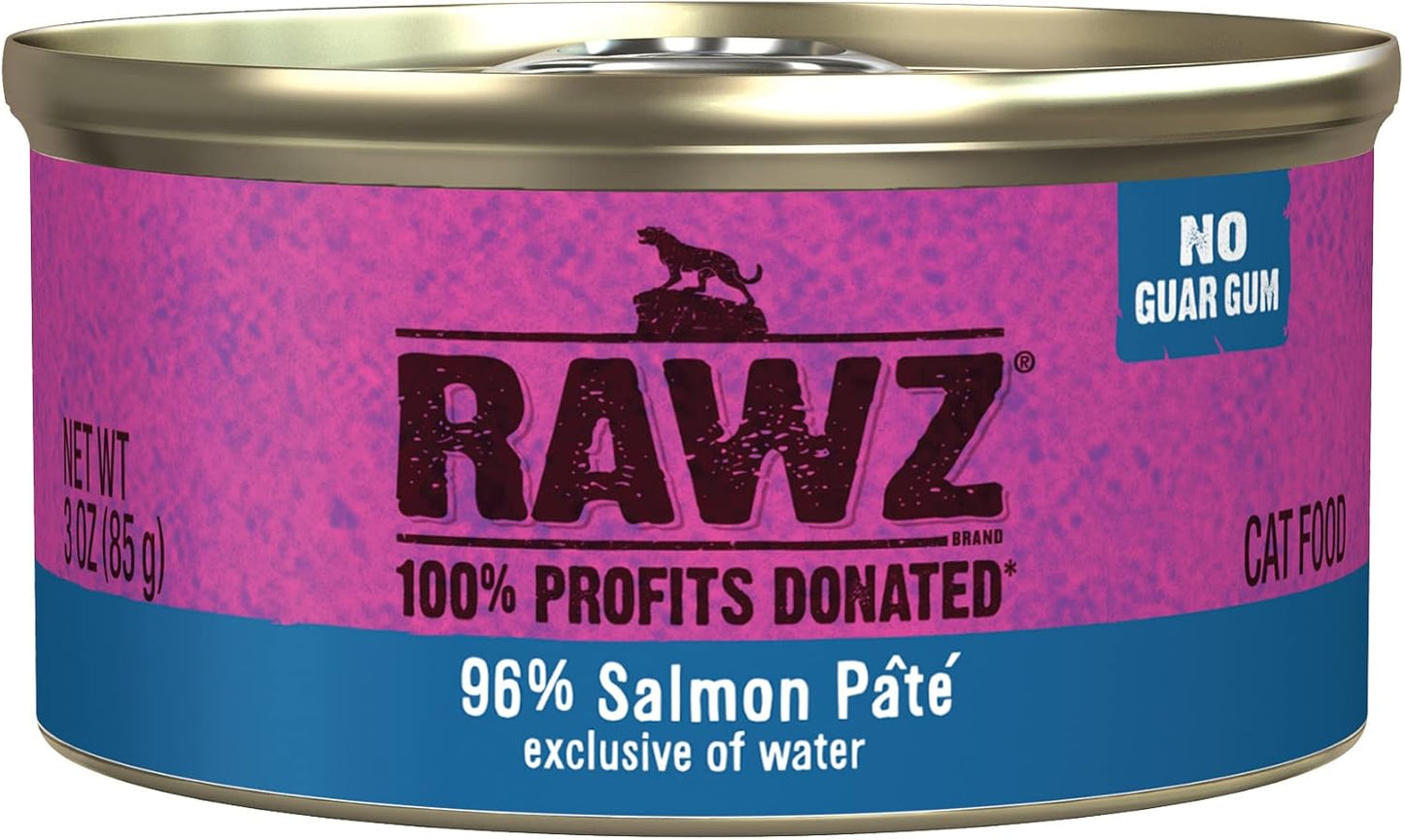 Rawz Natural Premium Pate Canned Cat Food with Real Salmon