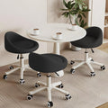 Rolling Stool Set of 3 with Adjustable Height and Swivel Seat