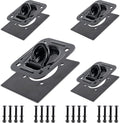Black Recessed Tie Down D-Rings 4Pack - 6,000 lb Capacity