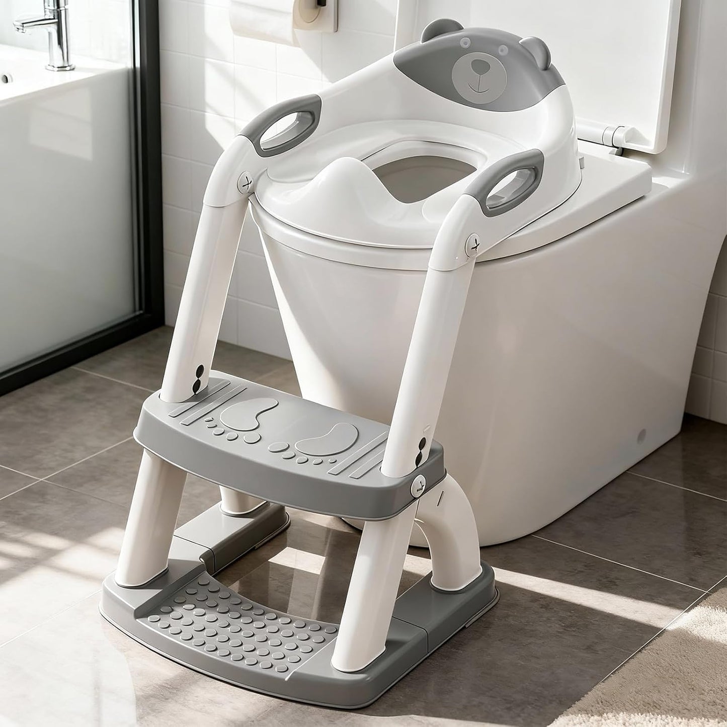 Potty Training Seat for Kids with Anti-Slip Step Stool Design