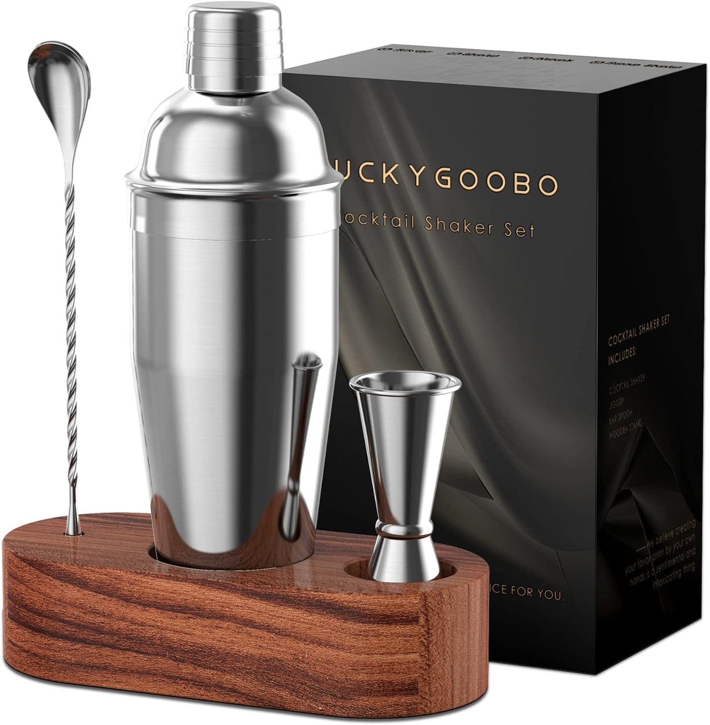 LuckyGoobo Cocktail Shaker Set: Mix & Pour in Style!