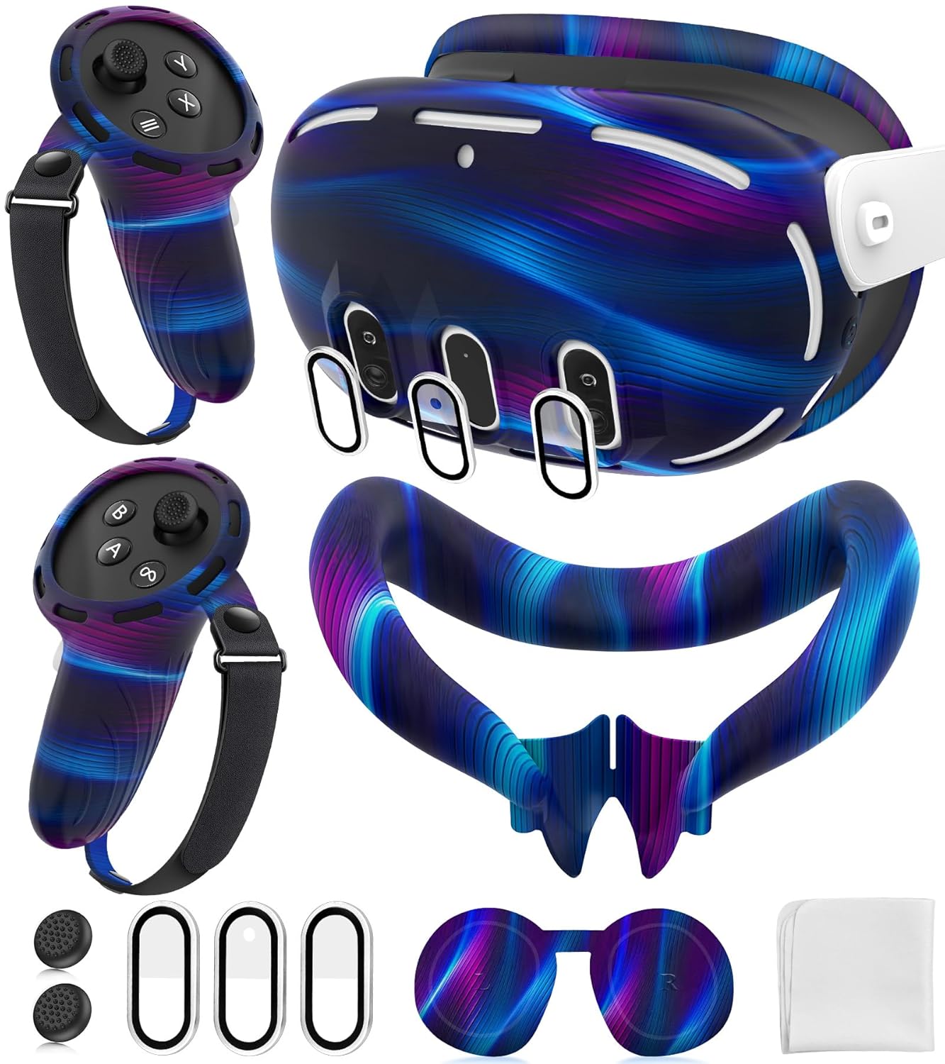 Silicone Cover Set for Oculus Quest 3 - Full Protection Kit