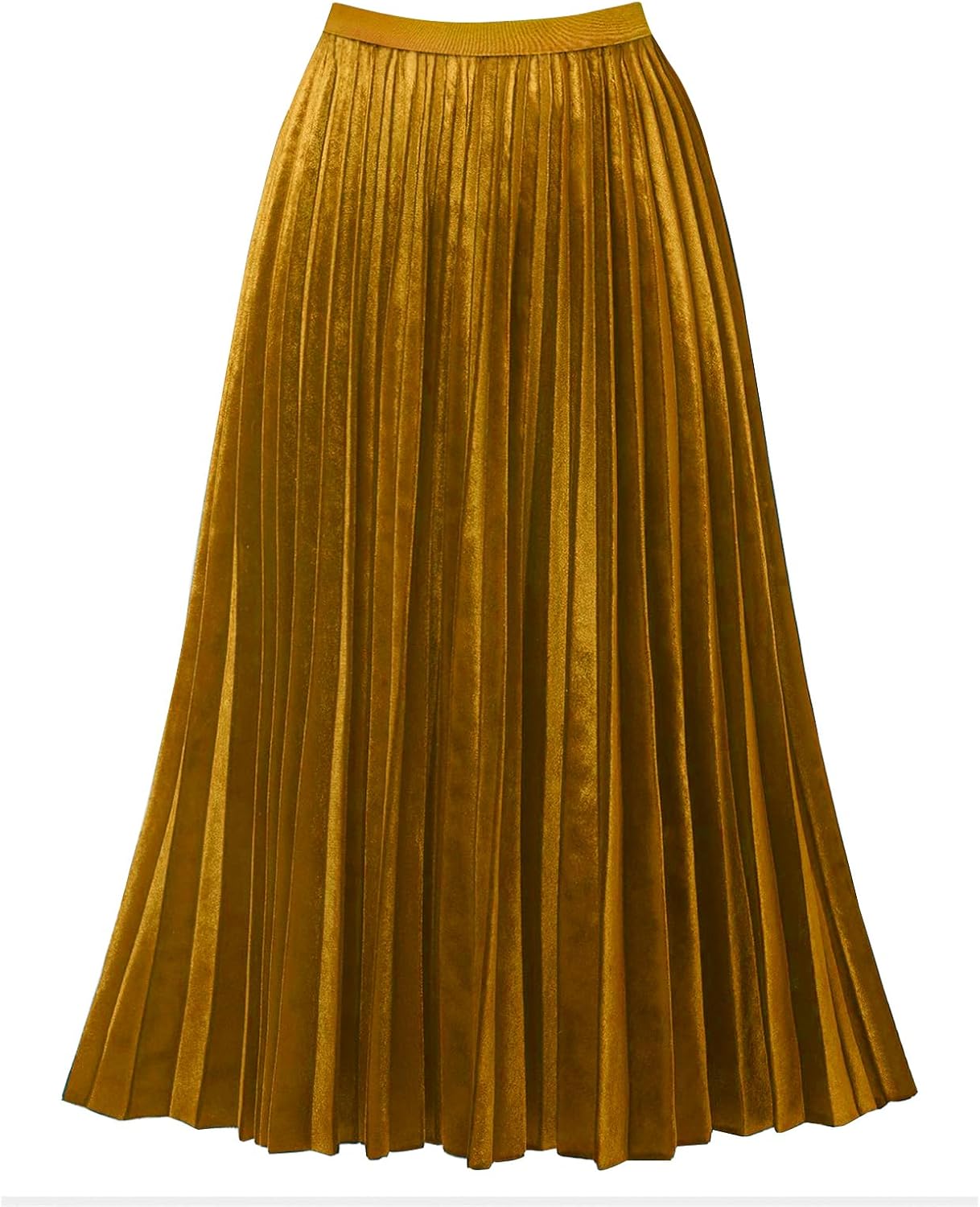 GOOBGS Women's Pleated A-Line High Waist Midi Skirt Review
