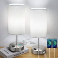 Touch Control Table Lamps Set of 2 - 3-Way Dimmable with USB Ports