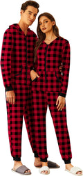 Ekouaer Christmas Matching Onesie for Couples Zipper Jumpsuit - Cozy