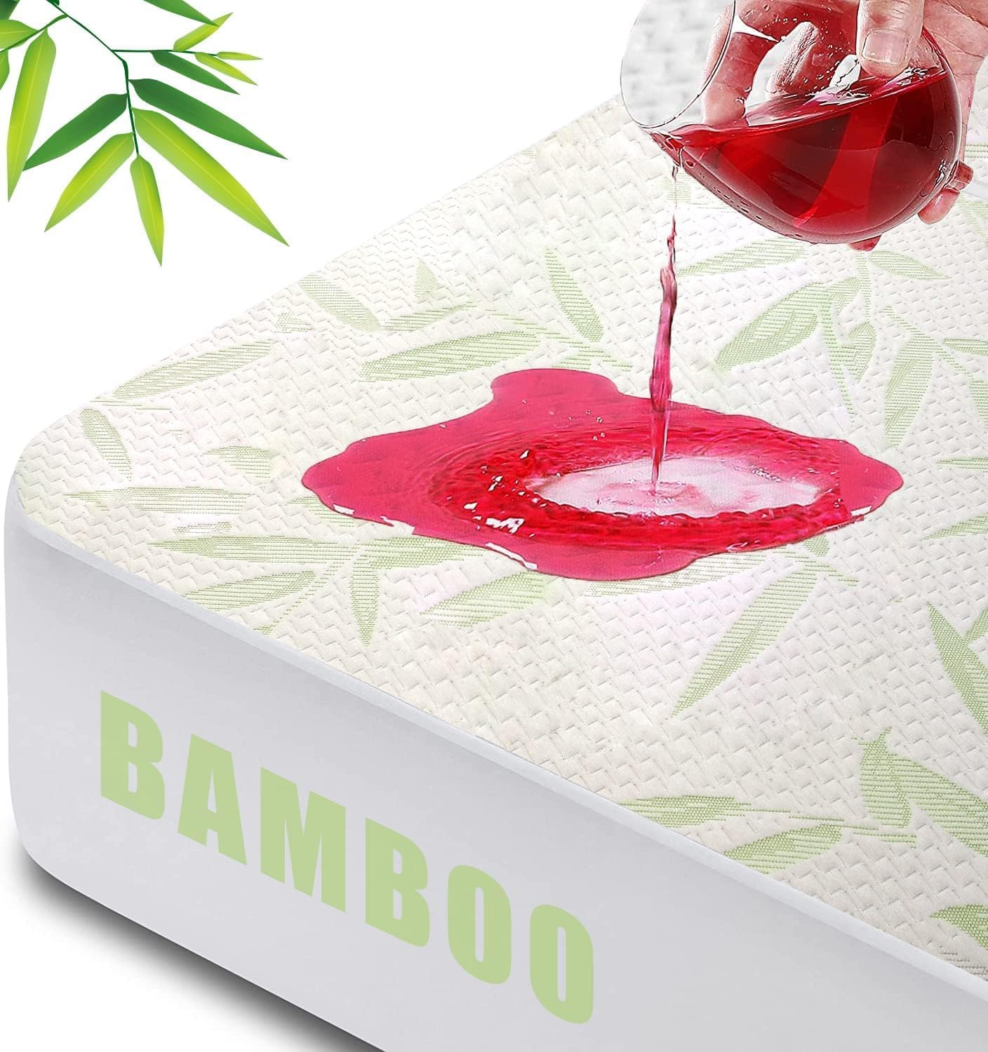 Twin XL Waterproof Mattress Protector with Bamboo Rayon Comfort