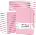 feela 24 Pack Journal Notebook Bulk Rose Pink - Durable A5 Set