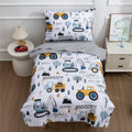 NTBED 4 Pieces Construction Toddler Bedding Set for Baby Boys