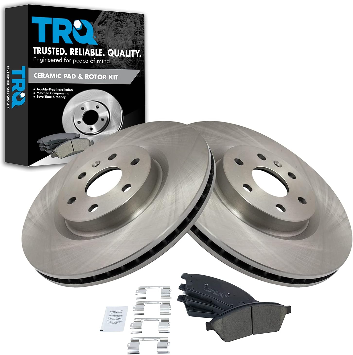 TRQ Front Brake Pad & Rotor Kit for 2010-2016 Cadillac SRX