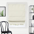 Roman Shades for Windows 27 in x 64 in - Blackout Del Mar Moon Shell