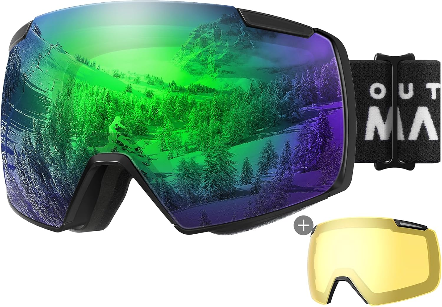 OutdoorMaster Heron Ski Goggles with Magnetic Interchangeable Lens