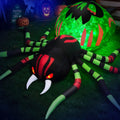 8FT Halloween Inflatable Spider Yard Decoration - Flashing LED Flame