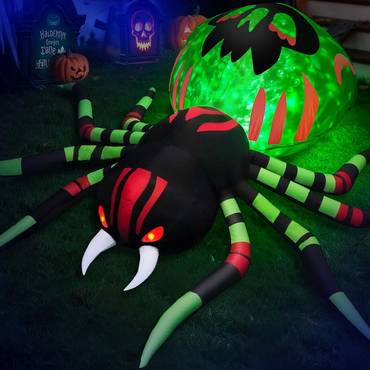 8FT Halloween Inflatable Spider Outdoor Decorations for Yard