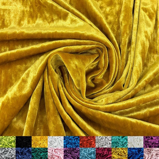 Crushed Velvet Fabric by the Yard - Soft & Versatile for Decor