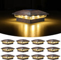 Solar Post Cap Light 12 pack - Warm & Cool White Outdoor Deck Lighting