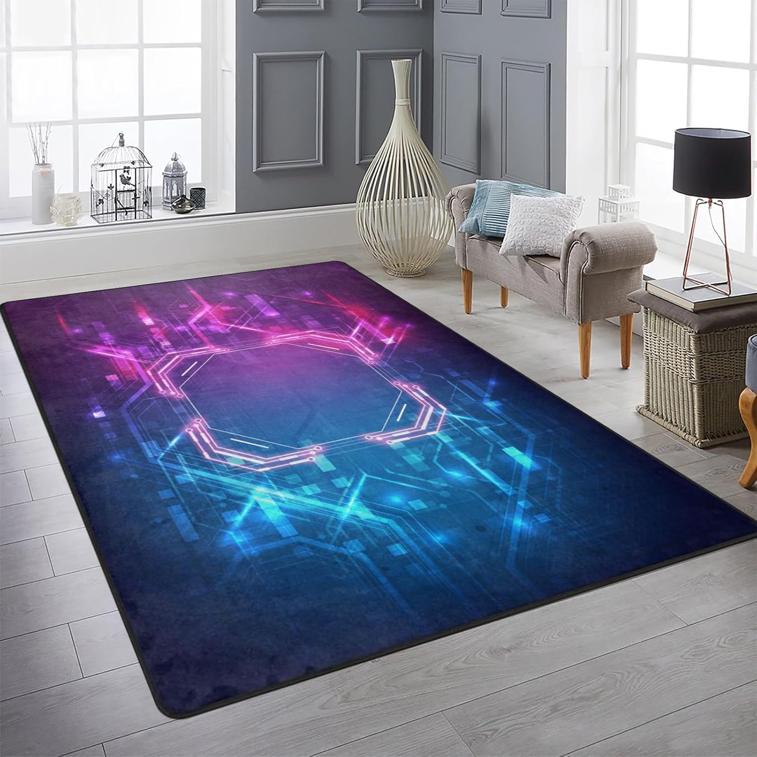 Gamer's Dream: Hi-Tech Circuit Board Rug!