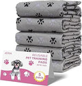 JERIA 5 Pack Reusable Washable Pee Pads for Dogs - Non-Slip 36in x