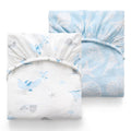 Muslin Standard Fitted Crib Sheets 52x28 2-Pack - Soft Breathable