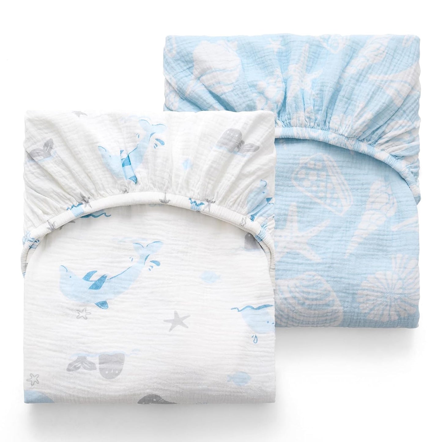 Momcozy Muslin Fitted Crib Sheets for Comfortable Sleep