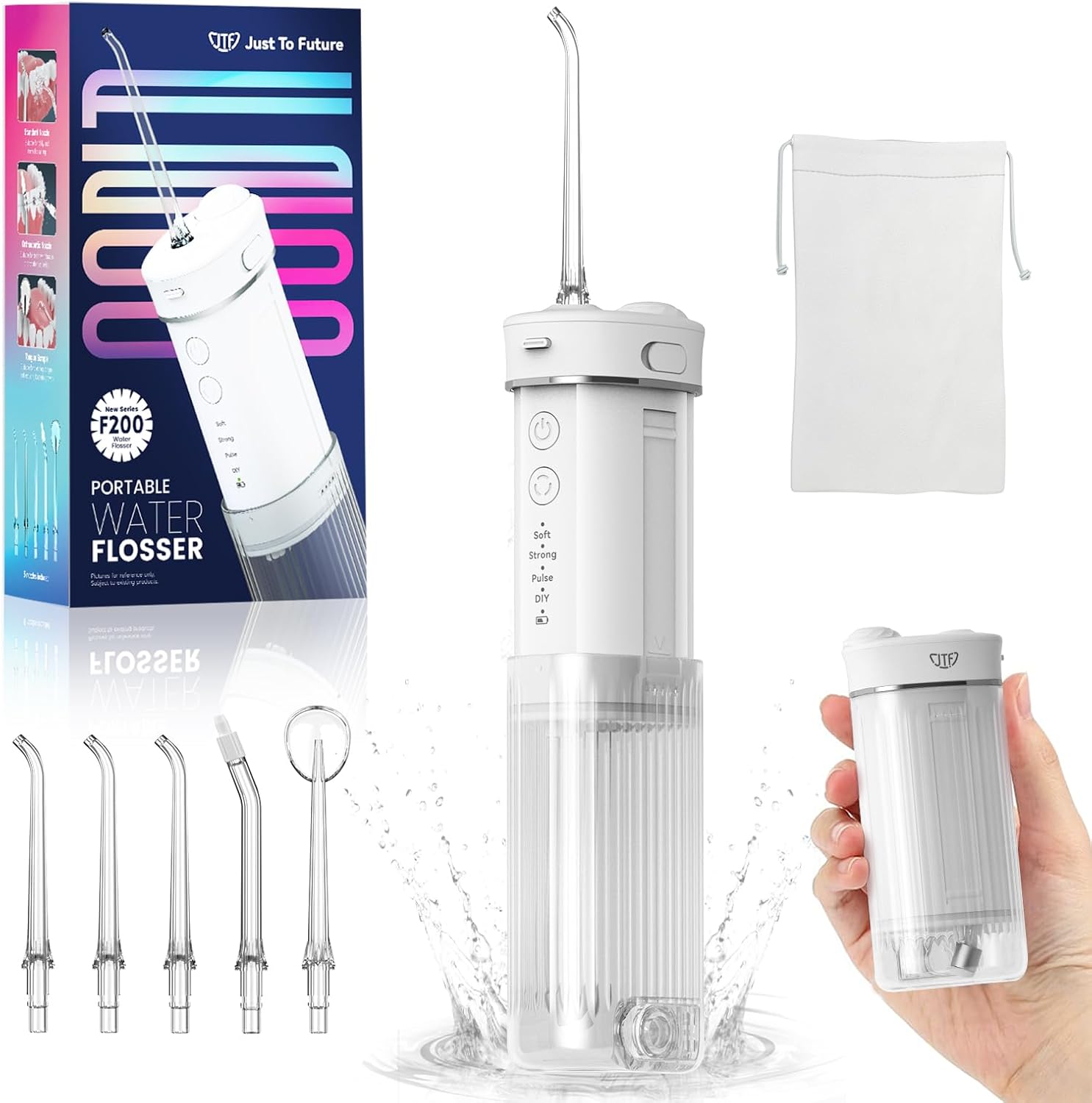 Portable Mini Water Dental Flosser for Travel Teeth Cleaning