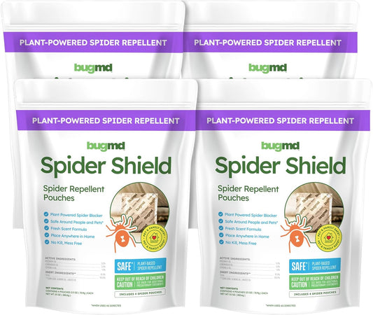 BugMD Spider Shield Repellent Pouches for Indoor & Outdoor Use
