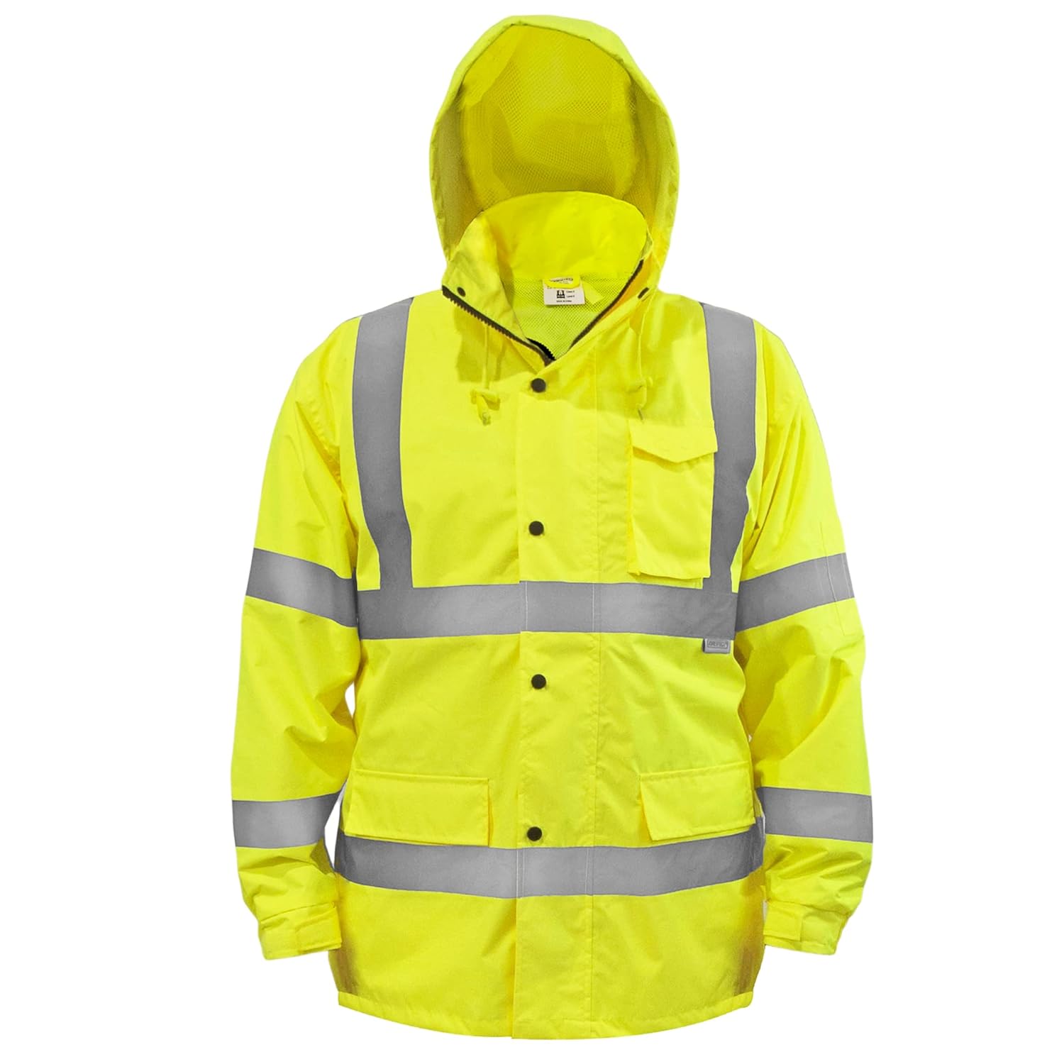JORESTECH Safety Rain Jacket High Visibility Yellow/Lime Class 3
