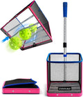Pickleball Ball Picker Upper Foldable Basket with Telescopic Handle