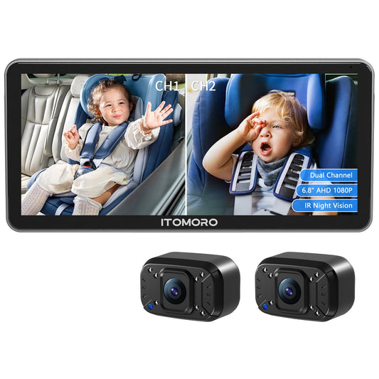 Itomoro Dual-Camera Baby Car Display - Crystal Clear View