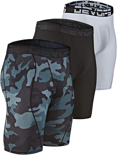 DEVOPS Compression Shorts for Men - Athletic Performance Baselayer