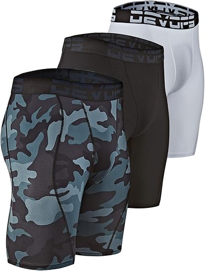 DEVOPS Compression Shorts for Men - Athletic Performance Baselayer