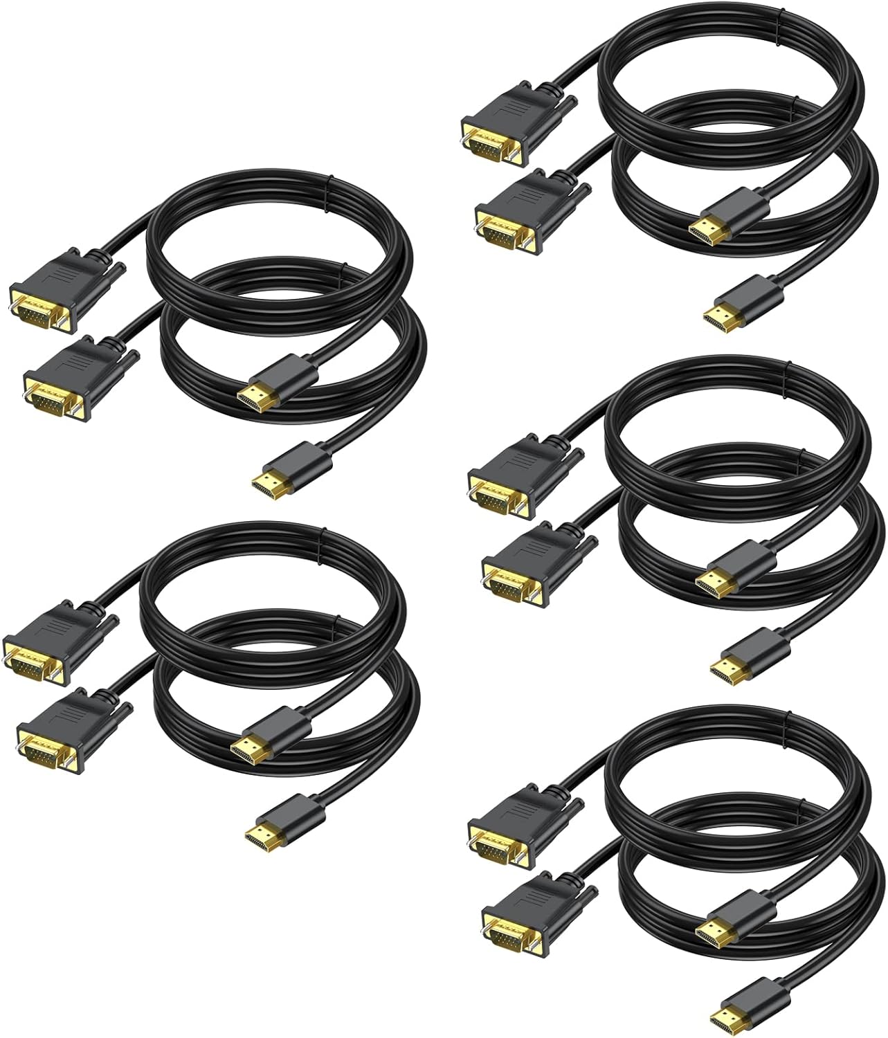 HDMI to VGA Cable 3 Feet for High-Definition Video Streaming