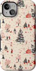 Casely iPhone 15 Case Winter Nostalgia Vintage - Bold Protection