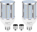 80W LED Corn Light Bulb 2 Pack - 11600LM Bright 5000K Daylight