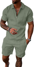 UOUA Mens Summer Track Suits 2 Piece Shorts Sets (Style PSXQ)