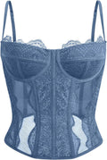 Corset Tops For Women Going Out Lace Mesh Crop - Flattering Fit Made