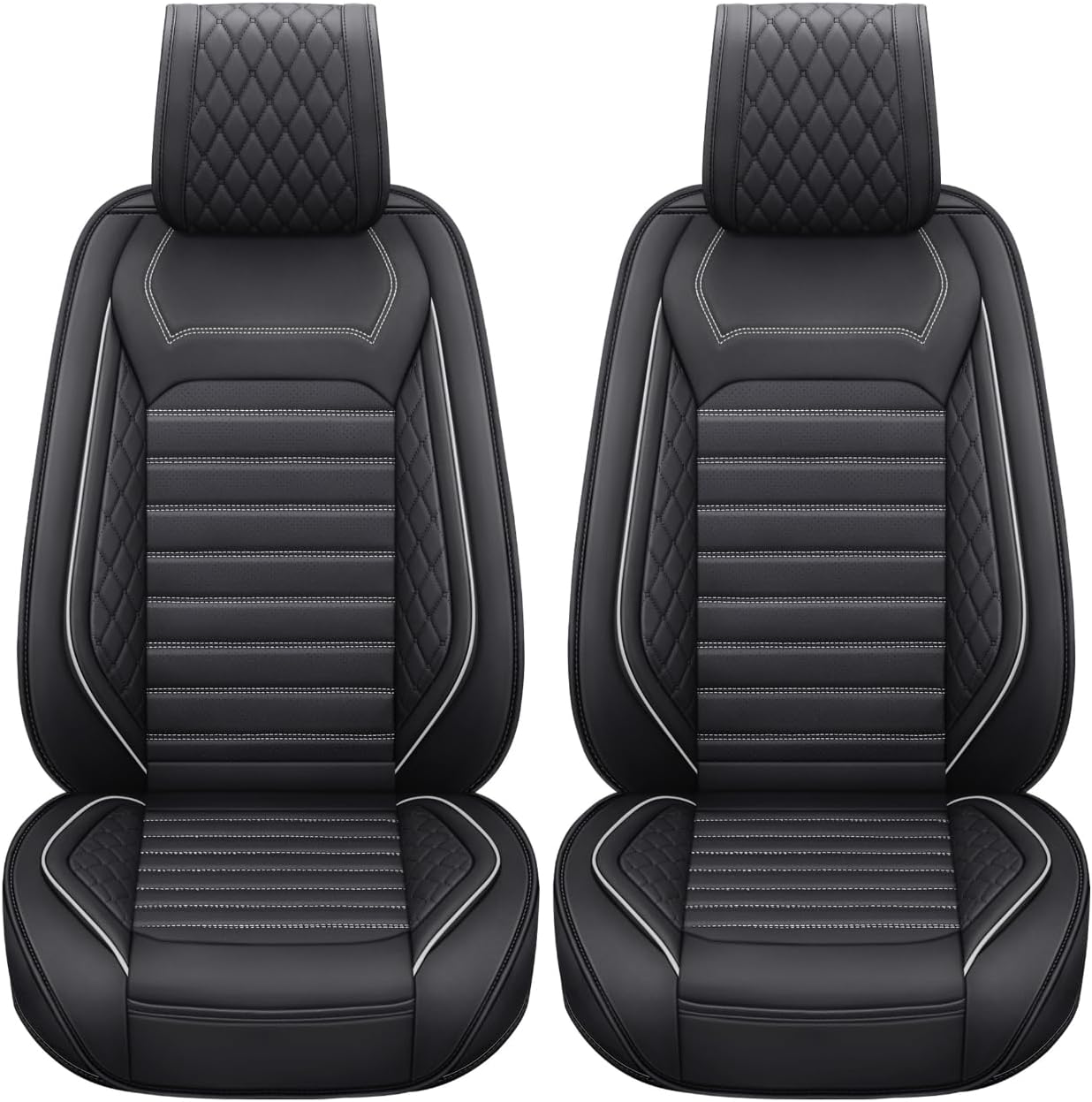 Aierxuan 2PCS Seat Covers Leather Cushions for Cars