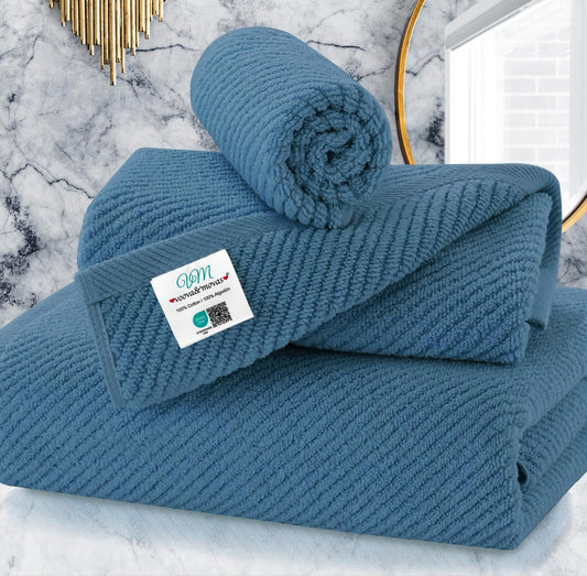 Luxurious 3-Piece Cotton Towel Set for Bathroom Essentials