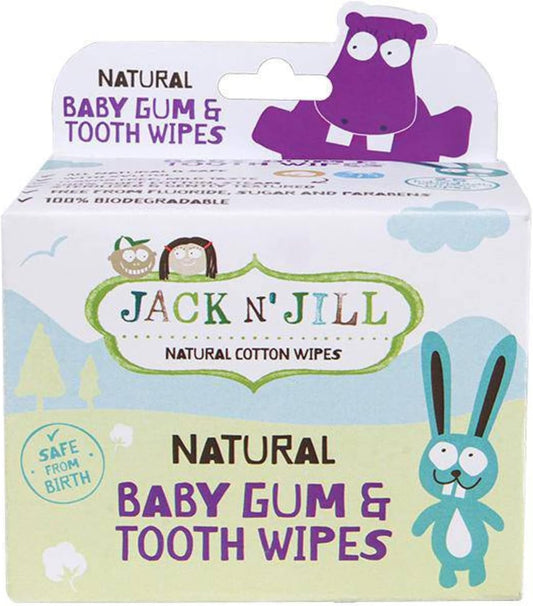 Jack N' Jill Baby Gum Wipes - Natural Water & Xylitol, Gentle Cleanse