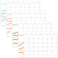 S&O Modern Large Desk Calendar 2025-2026 - 11x17in Desk Pad