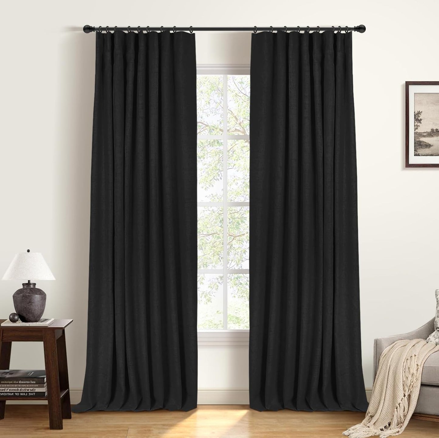 100% Blackout Curtains for Bedroom & Living Room - 108 Inch