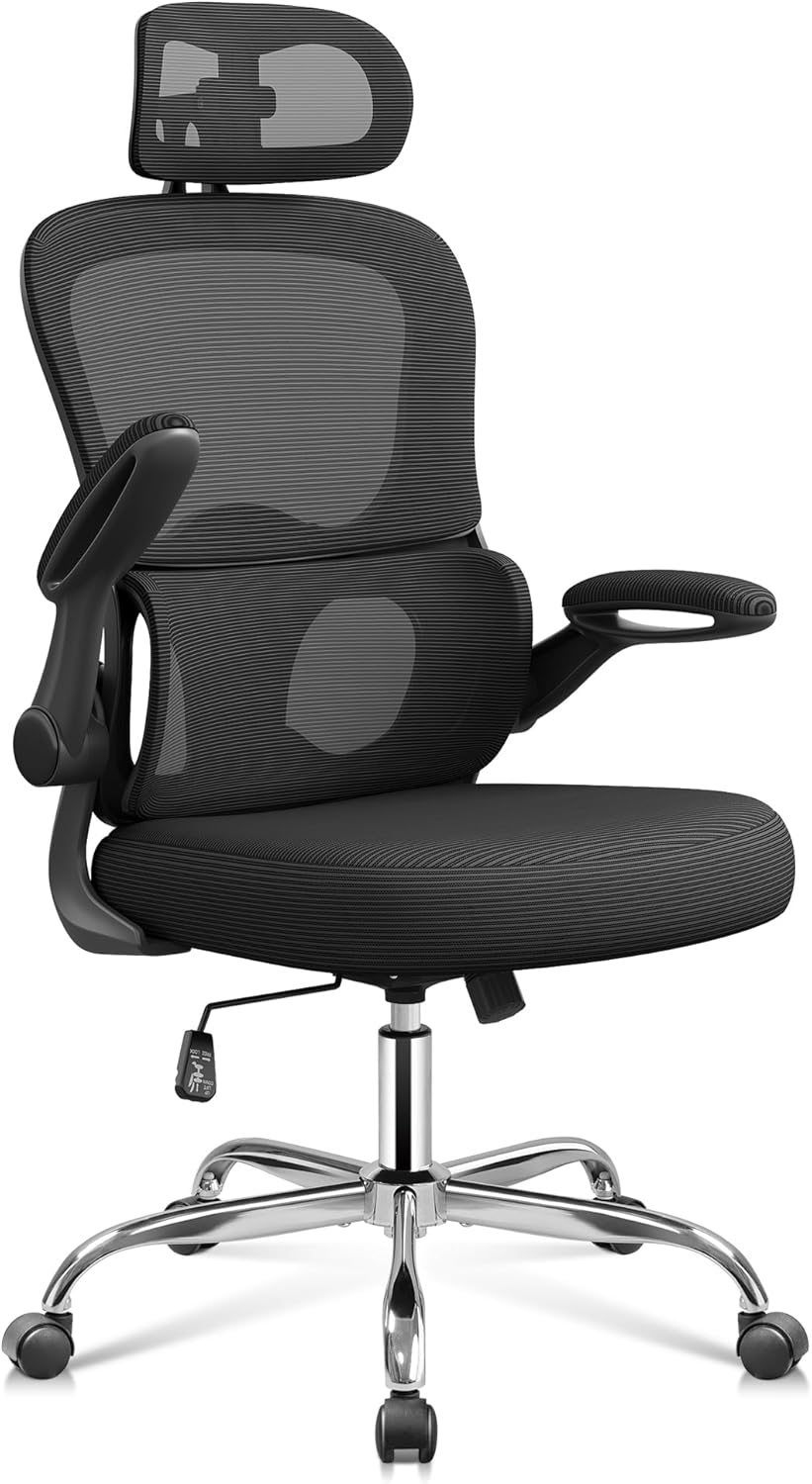 DEVAISE Ergonomic Mesh Office Chair: Lumbar Support & Comfort