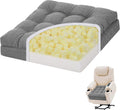 Large Memory Foam Recliner Cushion 20x20x5 in Dark Grey - Easy Stand