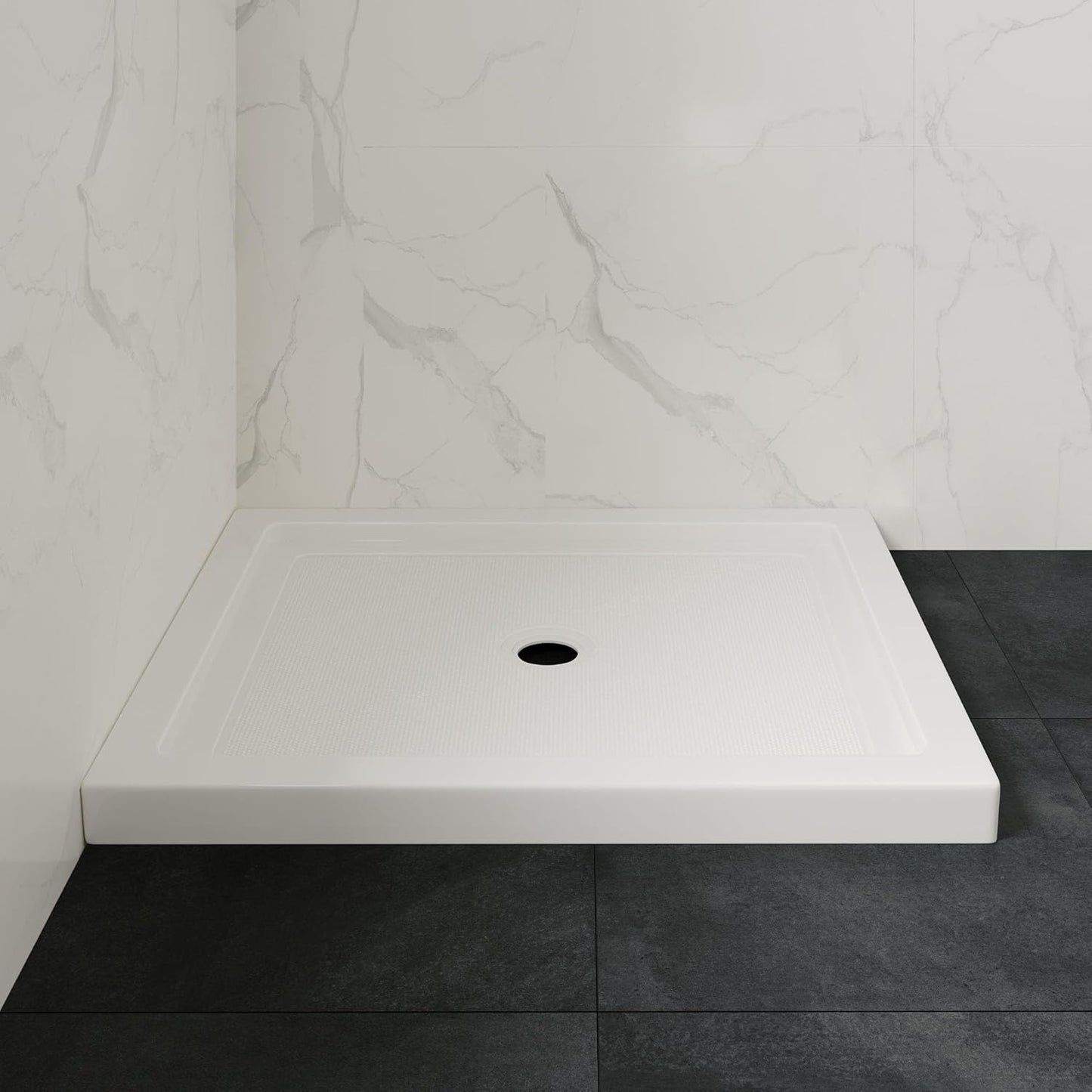 OVE Decors 38 in. W x 32 in. D Shower Base Pan for Modern Baths