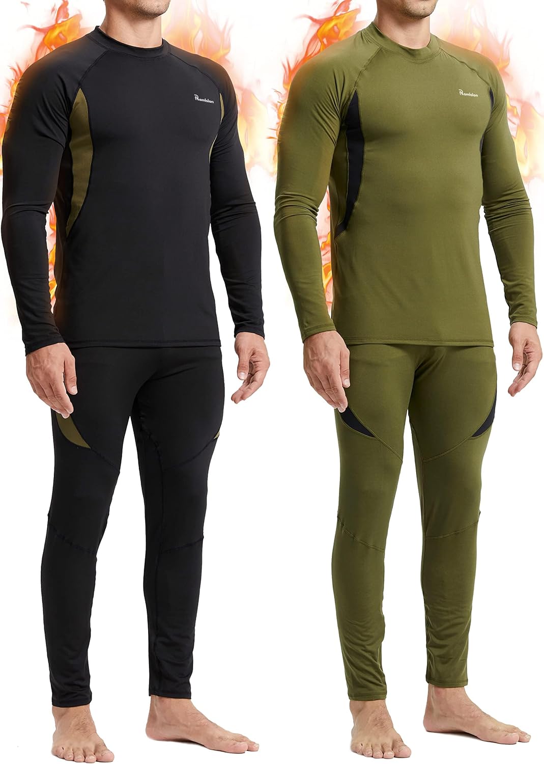 Thermal Underwear for Men Long Johns Fleece Lined Set XS-4XL