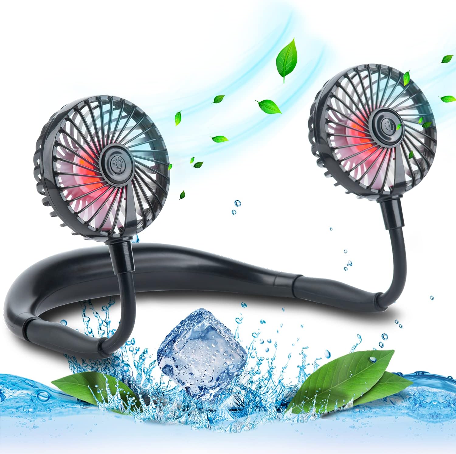 VAGAU Portable Cooling Neck Fan - Stay Cool Anywhere!