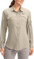 Pudolla Women's UPF 50+ Long Sleeve Fishing Shirt - Lightweight Sun